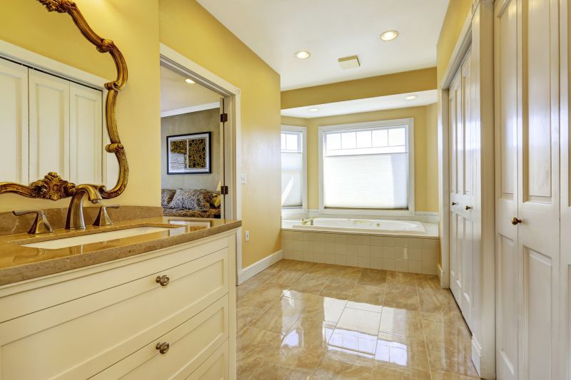 Luxury bathroom with heated floors